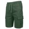 Men’s Flex Cargo Shorts with Elastic Waistband and Drawstring – Comfortable Fit with 6 Pockets and Stretch Fabric (S-2XL)